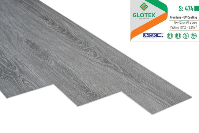 Sàn nhựa hèm khóa glotex S474