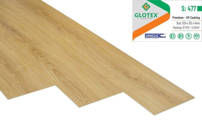 Sàn nhựa hèm khóa glotex S477