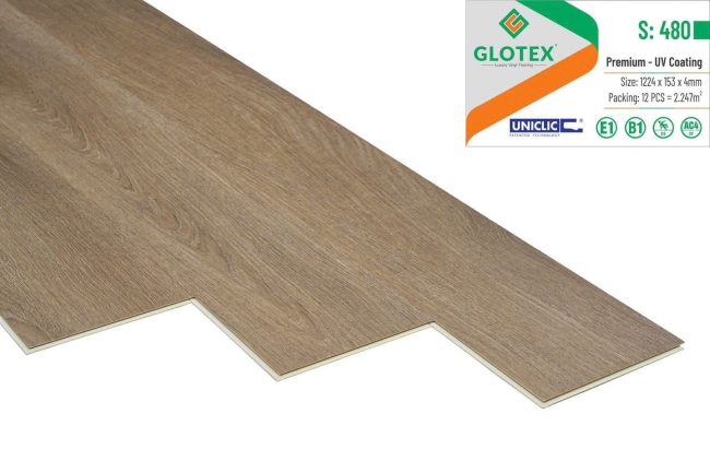 Sàn nhựa hèm khóa glotex S480