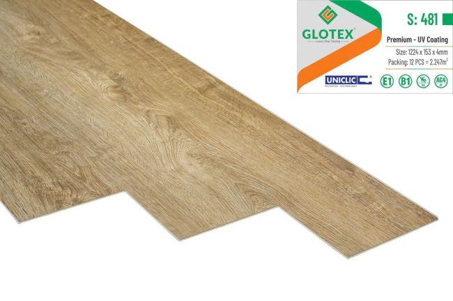 Sàn nhựa hèm khóa glotex S481